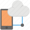 mobile cloud computing, mobile wireless network, mobile wireless technology, smartphone connected to cloud server 