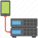 mobile connected to server, mobile database, mobile hosting server, mobile network server, mobile server 