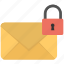 communication protection symbol, confidential mail concept, email security, mail and lock, secure mail 