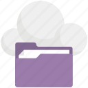 big data, cloud folder, cloud storage, file folder with cloud, online data concept 