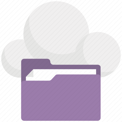 Big data, cloud folder, cloud storage, file folder with cloud, online data concept icon - Download on Iconfinder