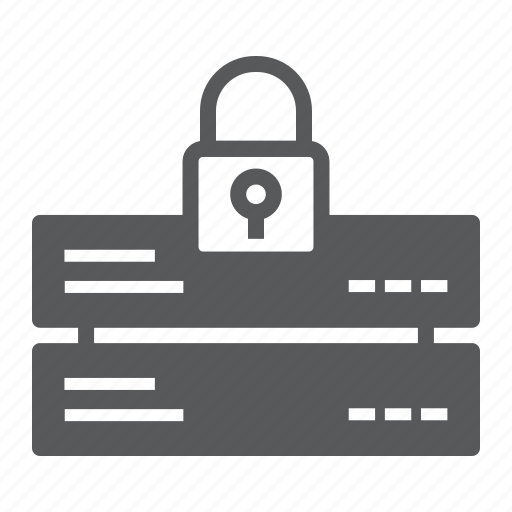Data, security, database, padlock, server, lock icon - Download on Iconfinder