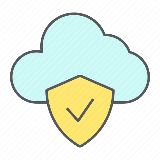 Cloud, protection, database, security, data, server, hosting icon - Download on Iconfinder