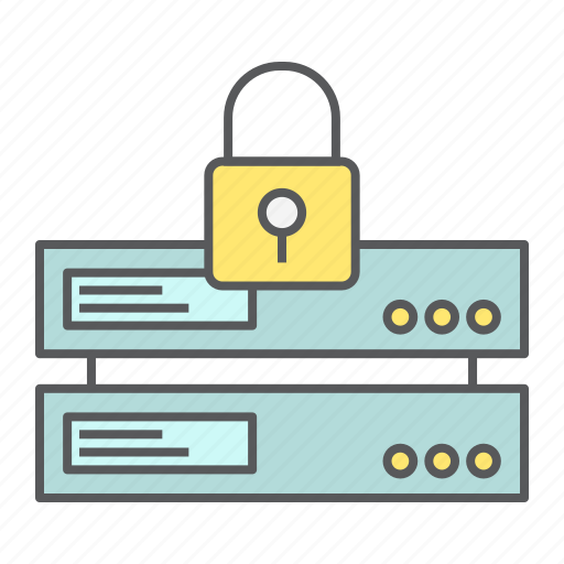 Data, security, database, padlock, server, lock icon - Download on Iconfinder