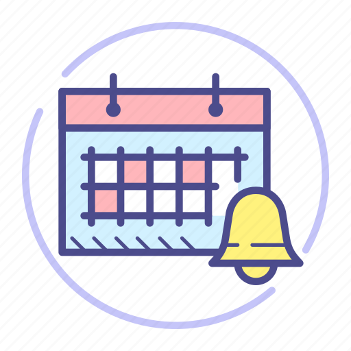 Alarm, bell, calendar, date, event, month, schedule icon - Download on Iconfinder