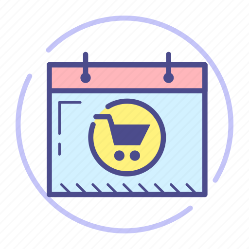 Calendar, cart, schedule, shopping icon - Download on Iconfinder