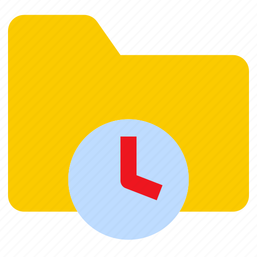 Folder, history, time, clock, timer icon - Download on Iconfinder