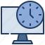 computer, clock, time, date, watch, work 