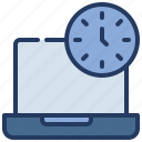 laptop, clock, watch, time, date, setting