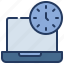 laptop, clock, watch, time, date, setting 