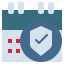 calendat, date, time, protect, security, safety, shield 