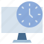 computer, clock, time, date, watch, work, icon 