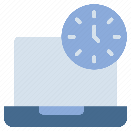 Laptop, clock, watch, time, date, setting icon - Download on Iconfinder