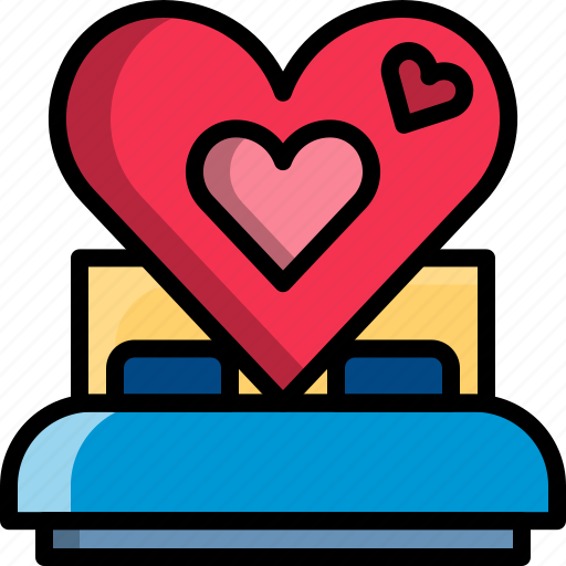 Bed, dating, heart, hotel, love, sex icon - Download on Iconfinder