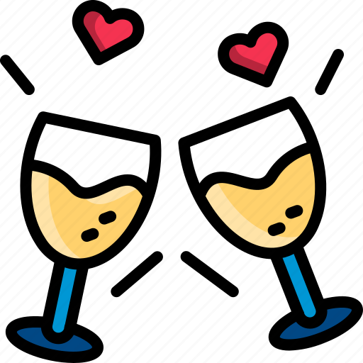 Alcohol, celebrate, champagne, drink, party, valentine icon - Download on Iconfinder