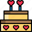 cake, dessert, heart, love, valentine, wedding 