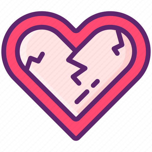 Broken, heart, dating, love, romance icon - Download on Iconfinder