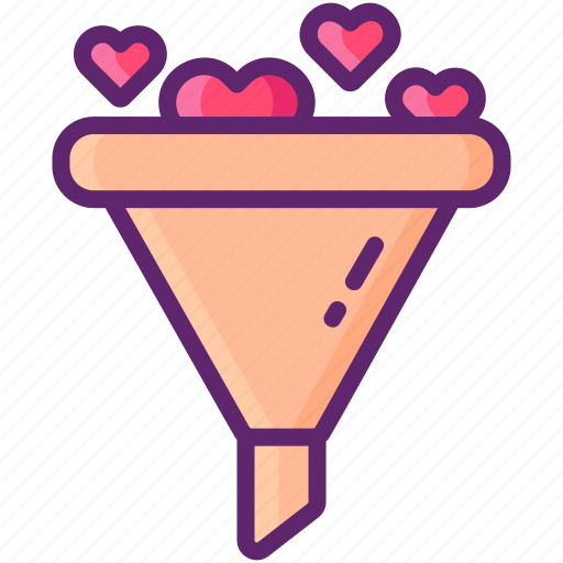Filter, funnel, love, romance icon - Download on Iconfinder