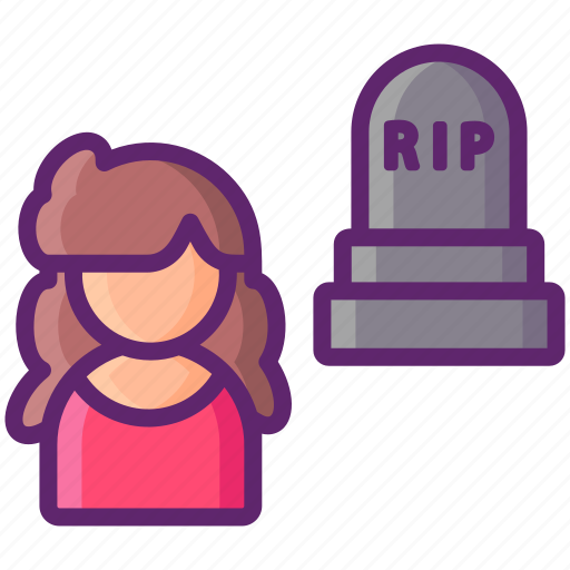 Widowed, sorrow, grave, wife icon - Download on Iconfinder