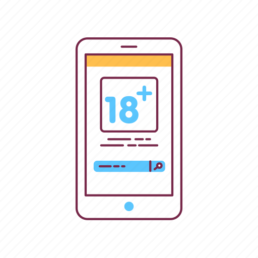 18+, adult, content, device, smartphone, website icon - Download on Iconfinder