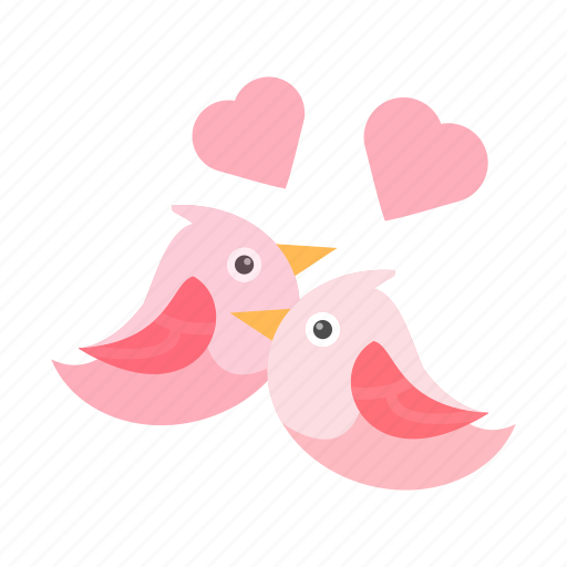 Birds, couple, hearts, happy, romantic icon - Download on Iconfinder