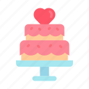 cake, valentine, desserts, sweet, bakery