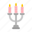 candelabrum, valentine, candle light, fire, celebration 