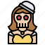 avatar, calaca, dead, lady, skeleton 