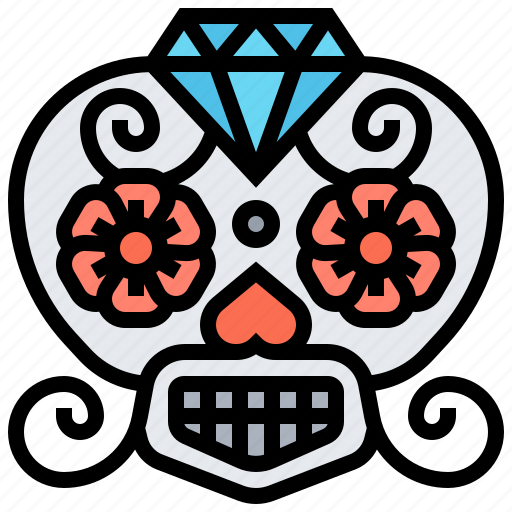 Decorative, diamond, jewelry, ornament, skull icon - Download on Iconfinder