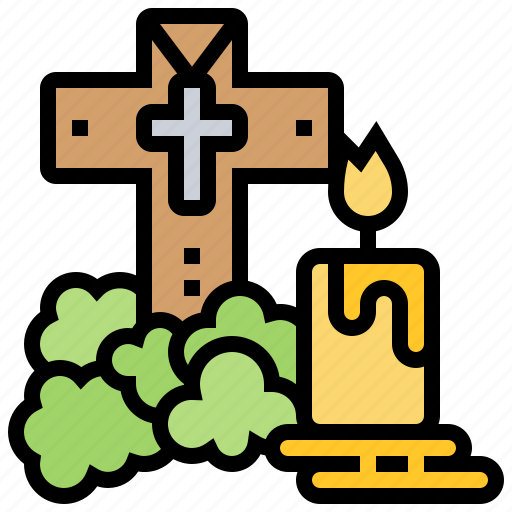 Candlelight, difuntos, fieles, mourning, tombstone icon - Download on Iconfinder