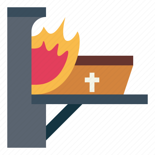 Caske, coffin, cremation, fire, funeral icon - Download on Iconfinder