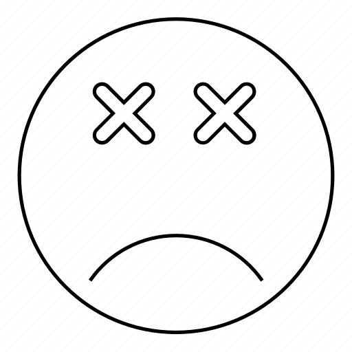Dead, emoji, emoticon, face, feeling, sad, smiley icon - Download on Iconfinder