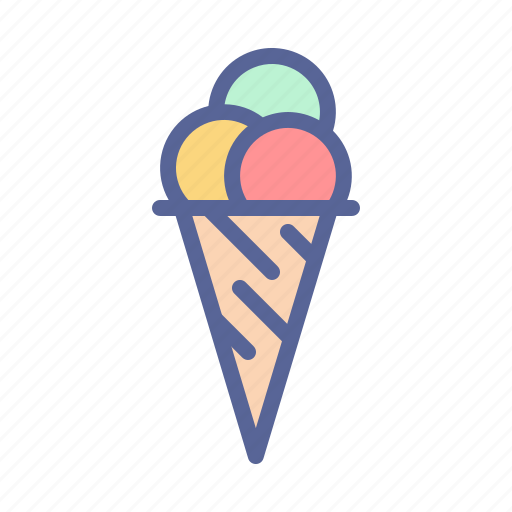 Cone, dessert, ice cream, summer, hygge icon - Download on Iconfinder