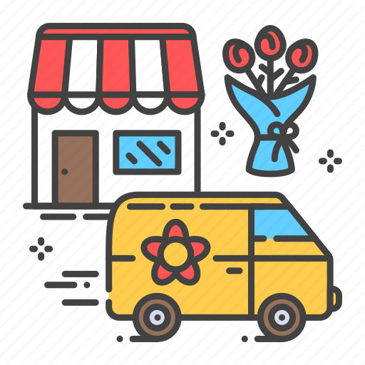 Delivery, express, flower, logistics, shipping, transport icon - Download on Iconfinder
