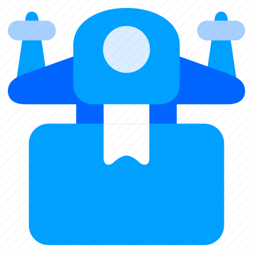 Drone, delivery, box, fly icon - Download on Iconfinder