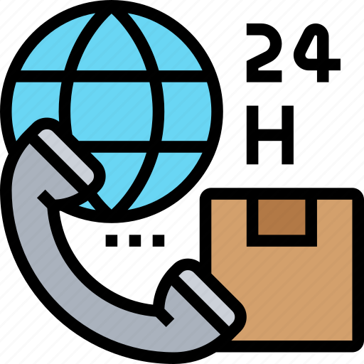 24hr, international, customer, service, products icon - Download on Iconfinder