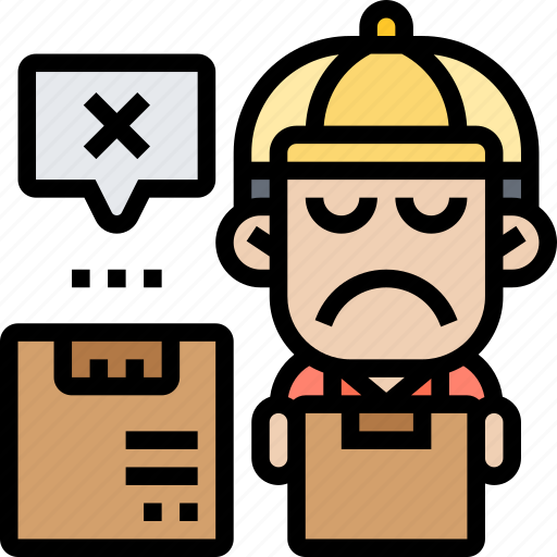 Cancel, wrong, order, product, deliveryman icon - Download on Iconfinder