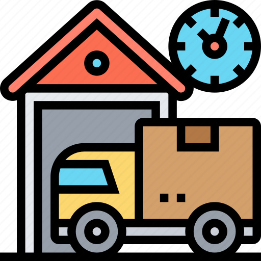 Fast, delivery, time, cargo, transporter icon - Download on Iconfinder