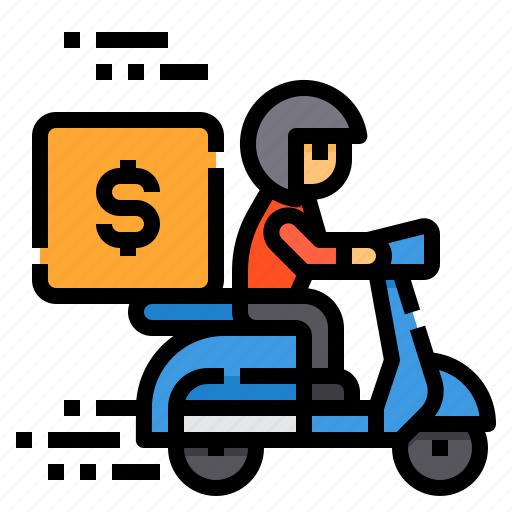 Payment, delivery, scooter, logistic, box icon - Download on Iconfinder