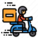 remove, delivery, scooter, logistic, box