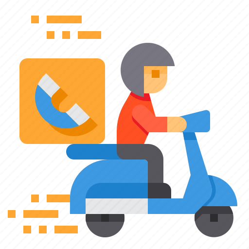 Customer, service, delivery, scooter, logistic, box icon - Download on Iconfinder