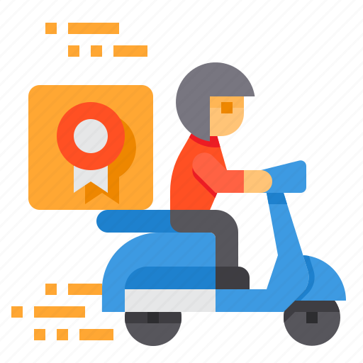 Reward, delivery, scooter, logistic, box icon - Download on Iconfinder