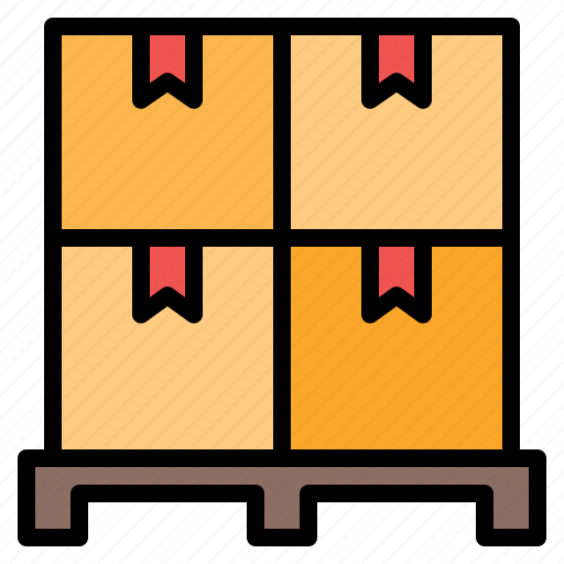 Pallet, box, delivery, shipping, warehouse, logistics, package icon - Download on Iconfinder