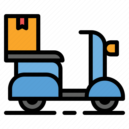 Delivery, box, package, scooter, logistics icon - Download on Iconfinder