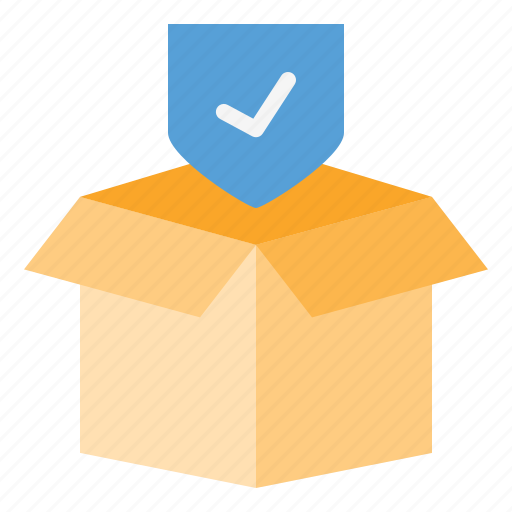 Insurance, shield, box, delivery, logistic, logistics, package icon - Download on Iconfinder