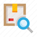 box, parcel, search, tracking