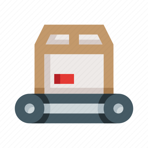 Box, parcel, warehouse, conveyor icon - Download on Iconfinder
