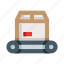 box, parcel, warehouse, conveyor 