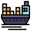 ship, cargo, transport, vessel 