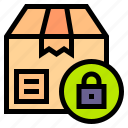 package, shipping, and, delivery, safe, box, padlock